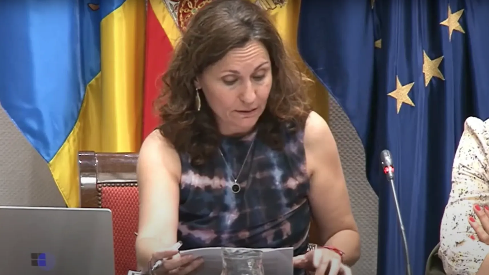 carmen delia alamo, directora gerente de fundacion hospitalarias tenerife, en el parlamento canario